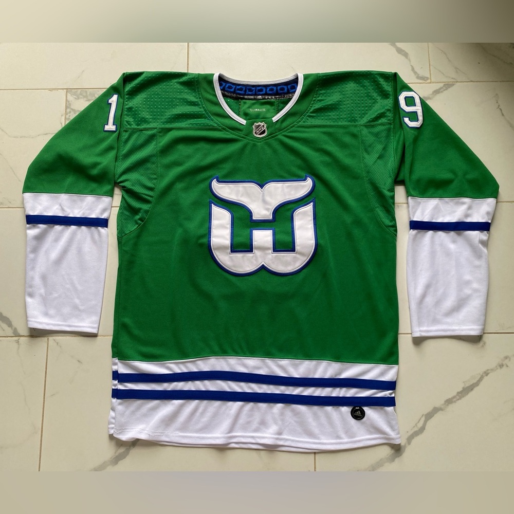 Adidas Hartford Whalers Dougie Hamilton #19 Hockey Jersey NHL Retro Hurricanes